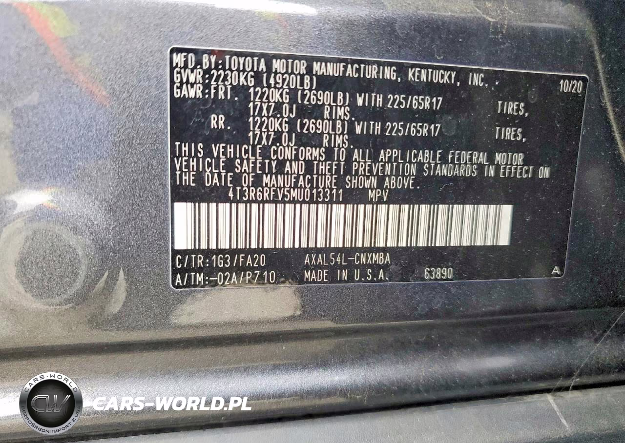 2021 Toyota Rav4 Hybrid Xle VIN:4T3R6RFV5MU013311 - 13