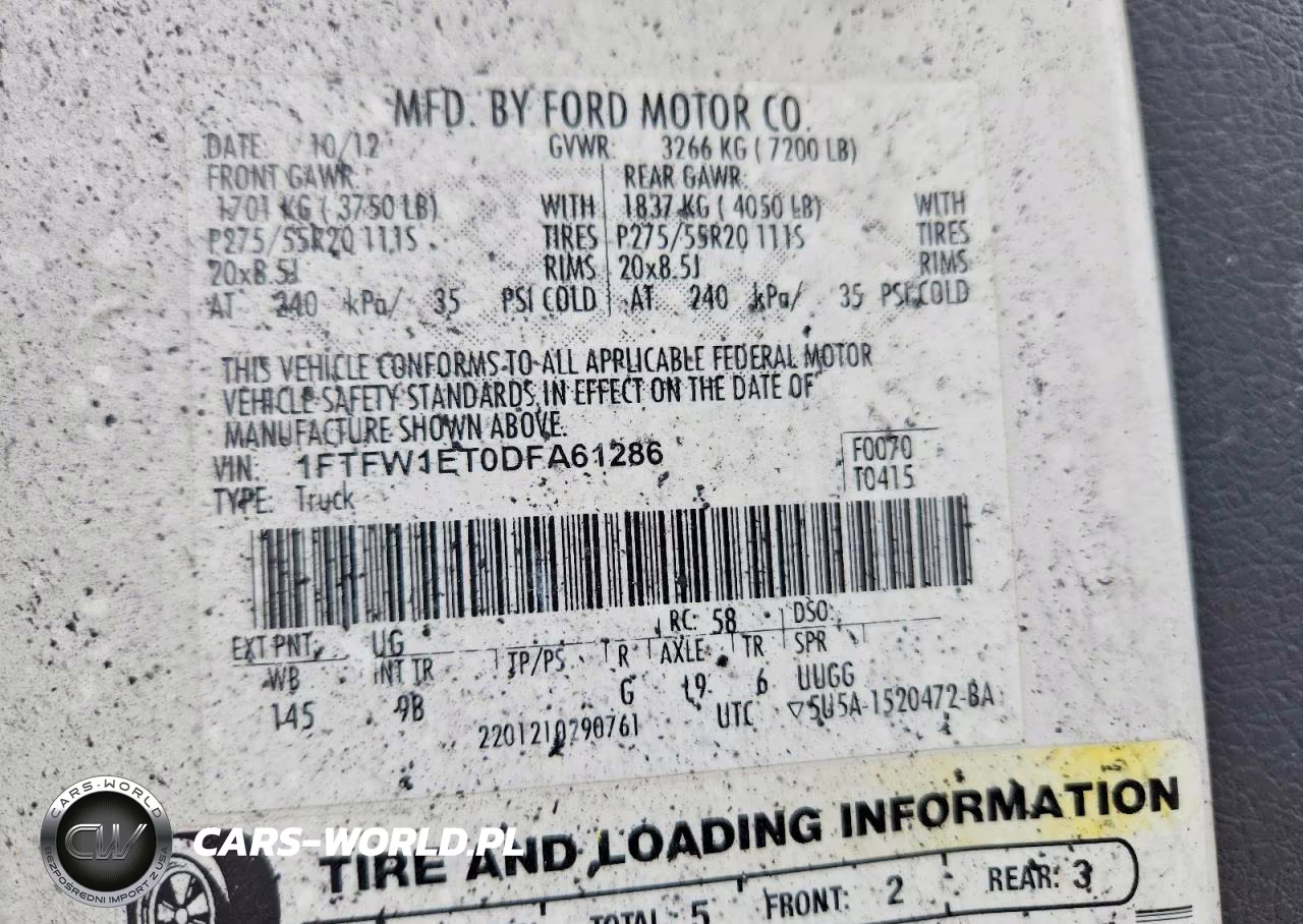 2013 Ford F150 Supercrew VIN:1FTFW1ET0DFA61286 - 12