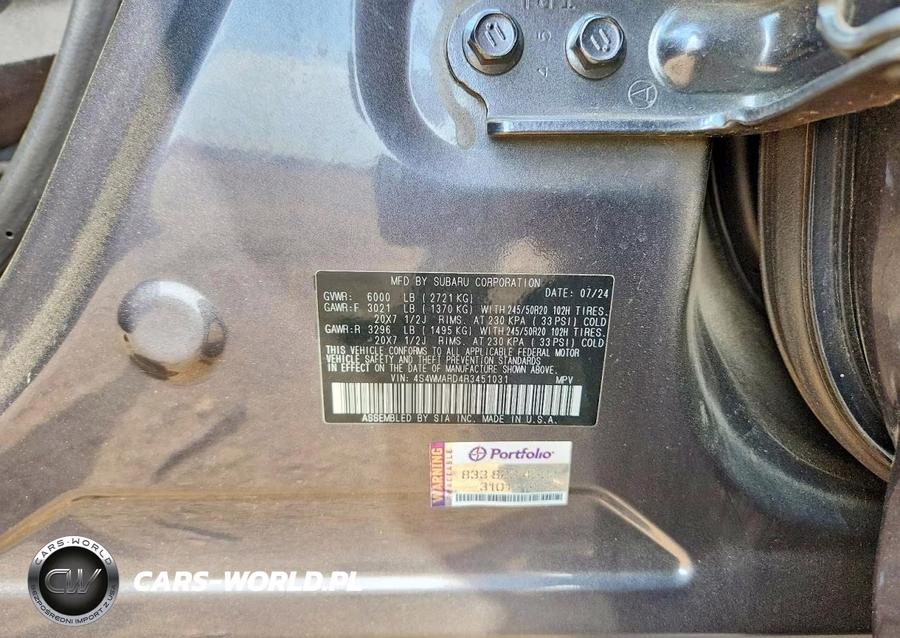2024 Subaru Ascent Limited VIN:4S4WMARD4R3451031 - 12