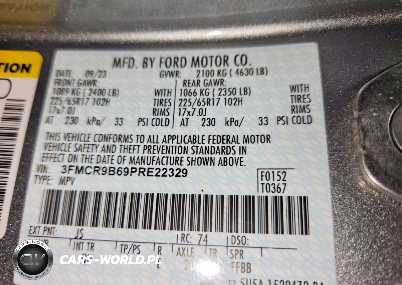 2023 Ford Bronco Sport Big Bend VIN:3FMCR9B69PRE22329 - 13