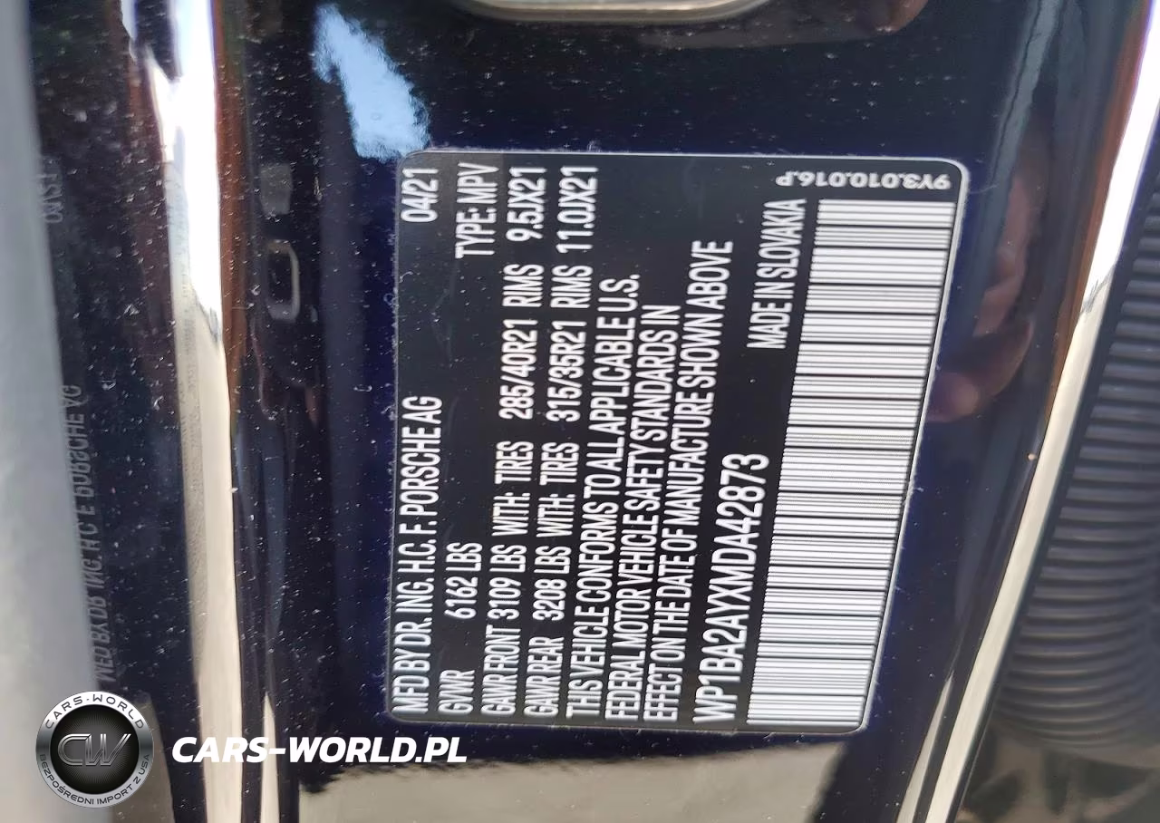 2021 Porsche Cayenne Coupe VIN:WP1BA2AYXMDA42873 - 14