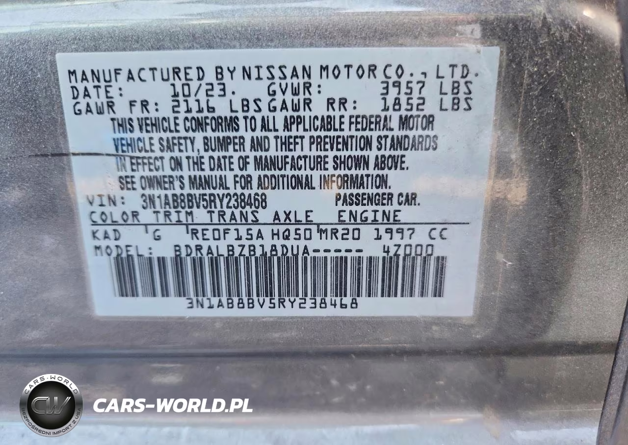 2024 Nissan Sentra S VIN:3N1AB8BV5RY238468 - 12