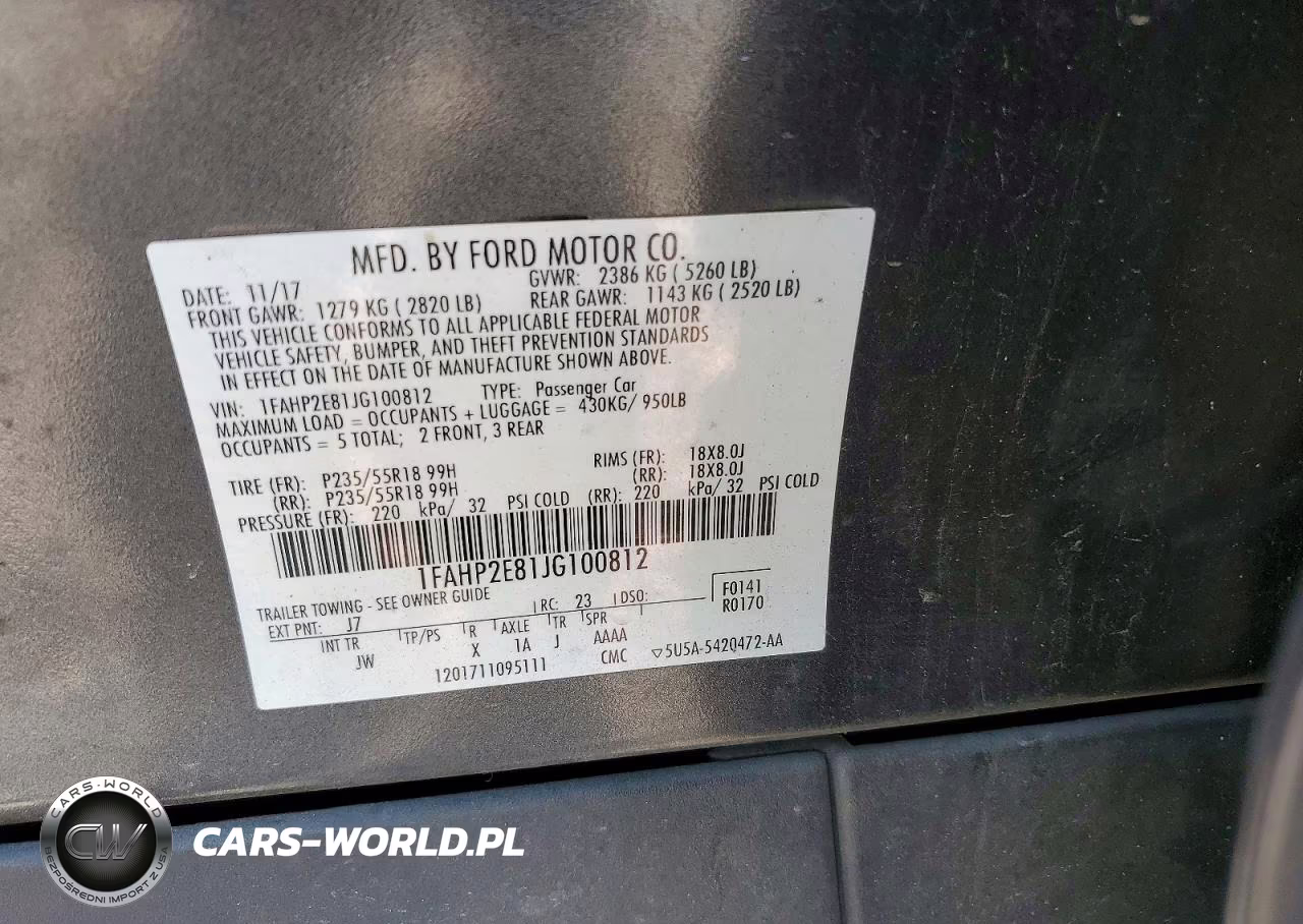 2018 Ford Taurus Sel VIN:1FAHP2E81JG100812 - 12