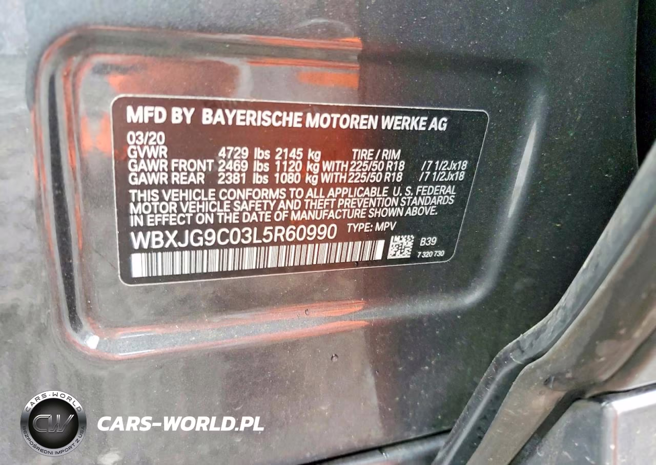 2020 BMW X1 xDrive28I VIN:WBXJG9C03L5R60990 - 13