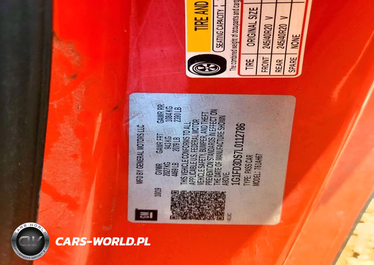 2020 Chevrolet Camaro Lt VIN:1G1FD3DS7L0112786 - 12