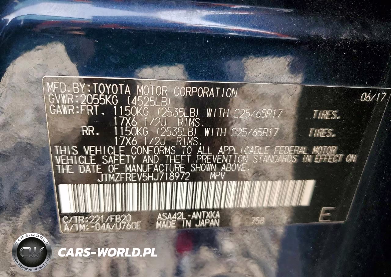 2017 Toyota Rav4 Le VIN:JTMZFREV5HJ718972 - 12