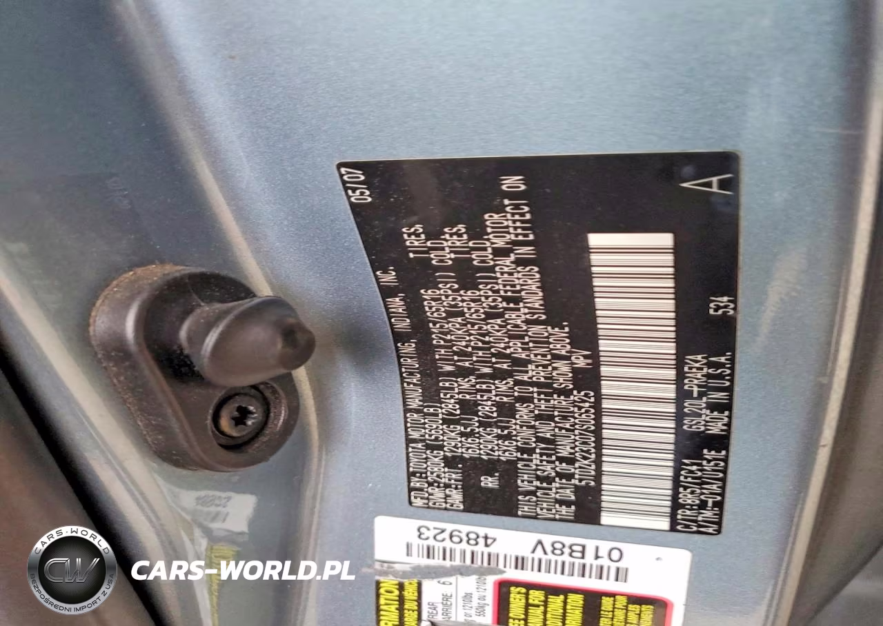 2007 Toyota Sienna Le 8-Passenger VIN:5TDZK23C07S065425 - 13