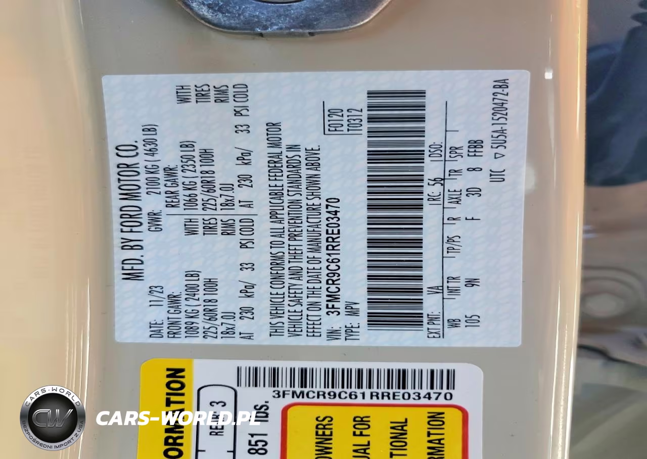 2024 Ford Bronco Sport Outer Banks VIN:3FMCR9C61RRE03470 - 14