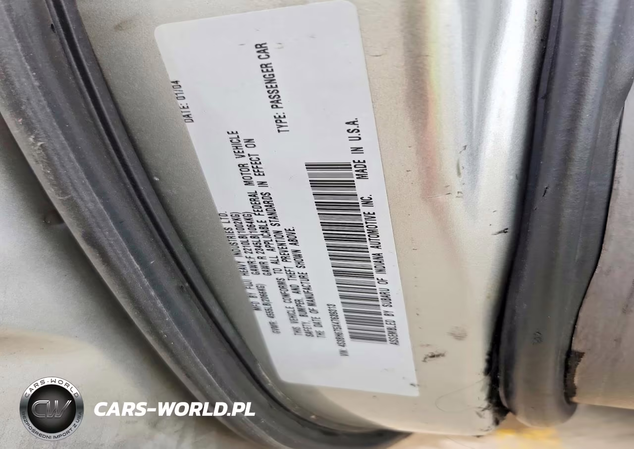 2004 Subaru Legacy Outback Awp VIN:4S3BH675X47639313 - 14