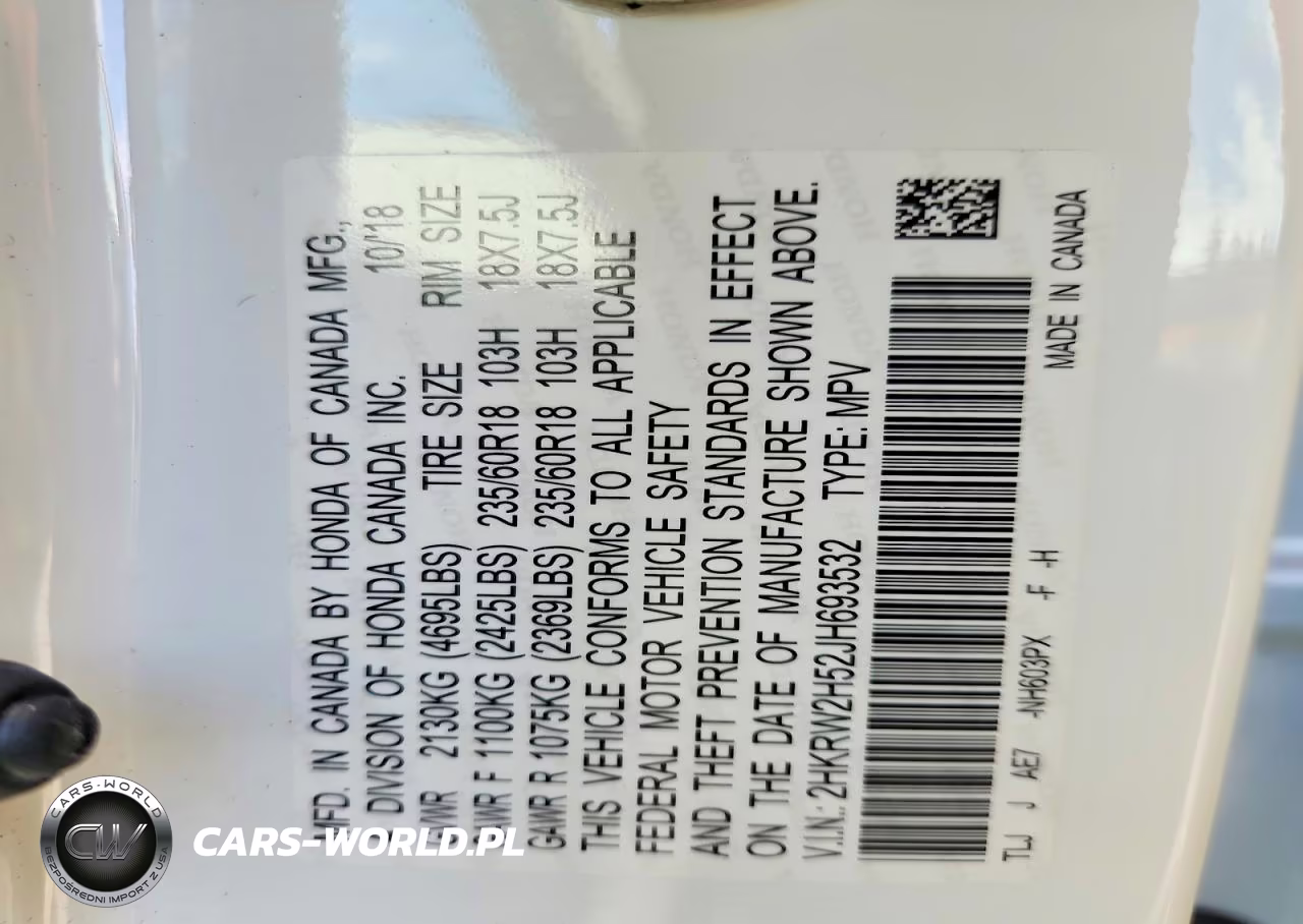 2018 Honda Cr-V Ex VIN:2HKRW2H52JH693532 - 14