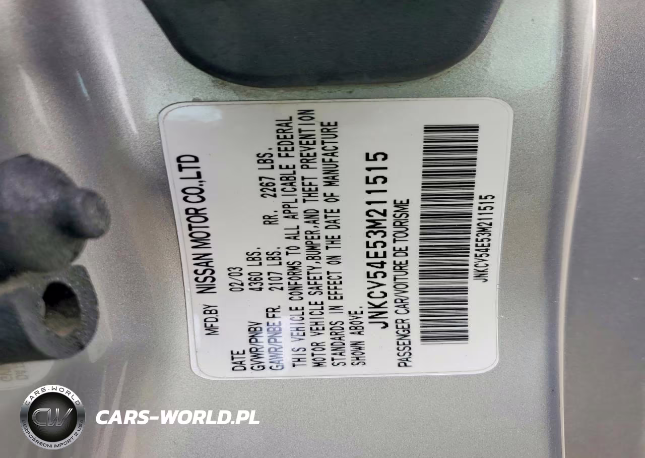 2003 Infiniti G35 Base VIN:JNKCV54E53M211515 - 12