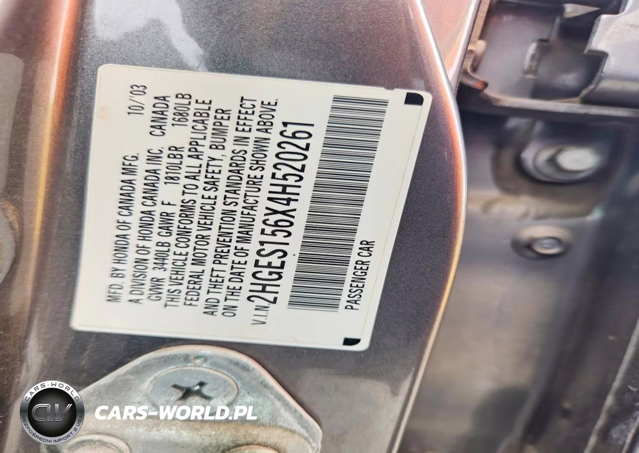 2004 Honda Civic Lx VIN:2HGES156X4H520261 - 12