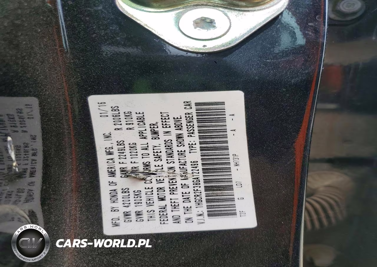 2016 Honda Accord Lx VIN:1HGCR2F38GA122496 - 13