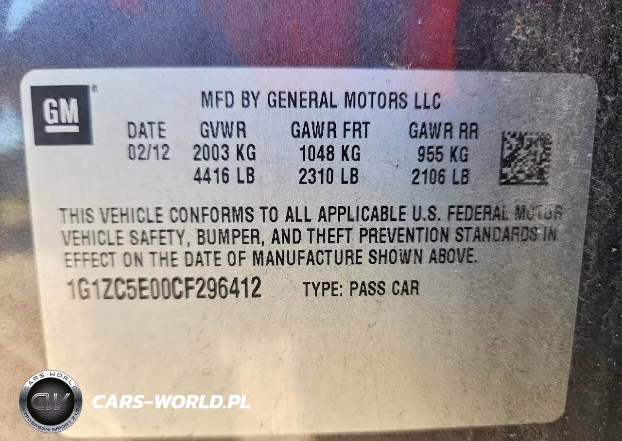 2012 Chevrolet Malibu 1Lt VIN:1G1ZC5E00CF296412 - 12