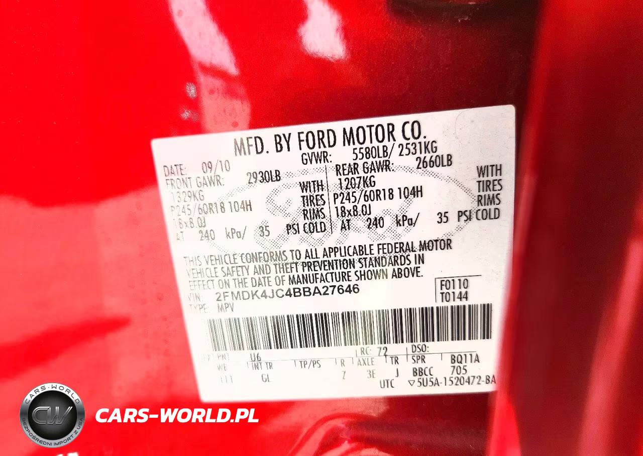 2011 Ford Edge Sel VIN:2FMDK4JC4BBA27646 - 13