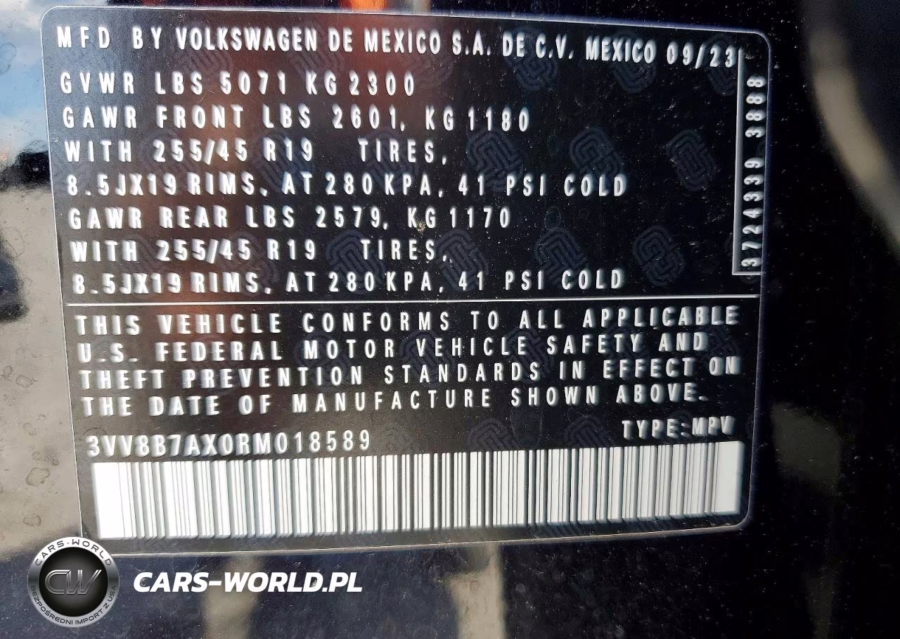 2024 Volkswagen Tiguan Se R-Line Black VIN:3VV8B7AX0RM018589 - 13