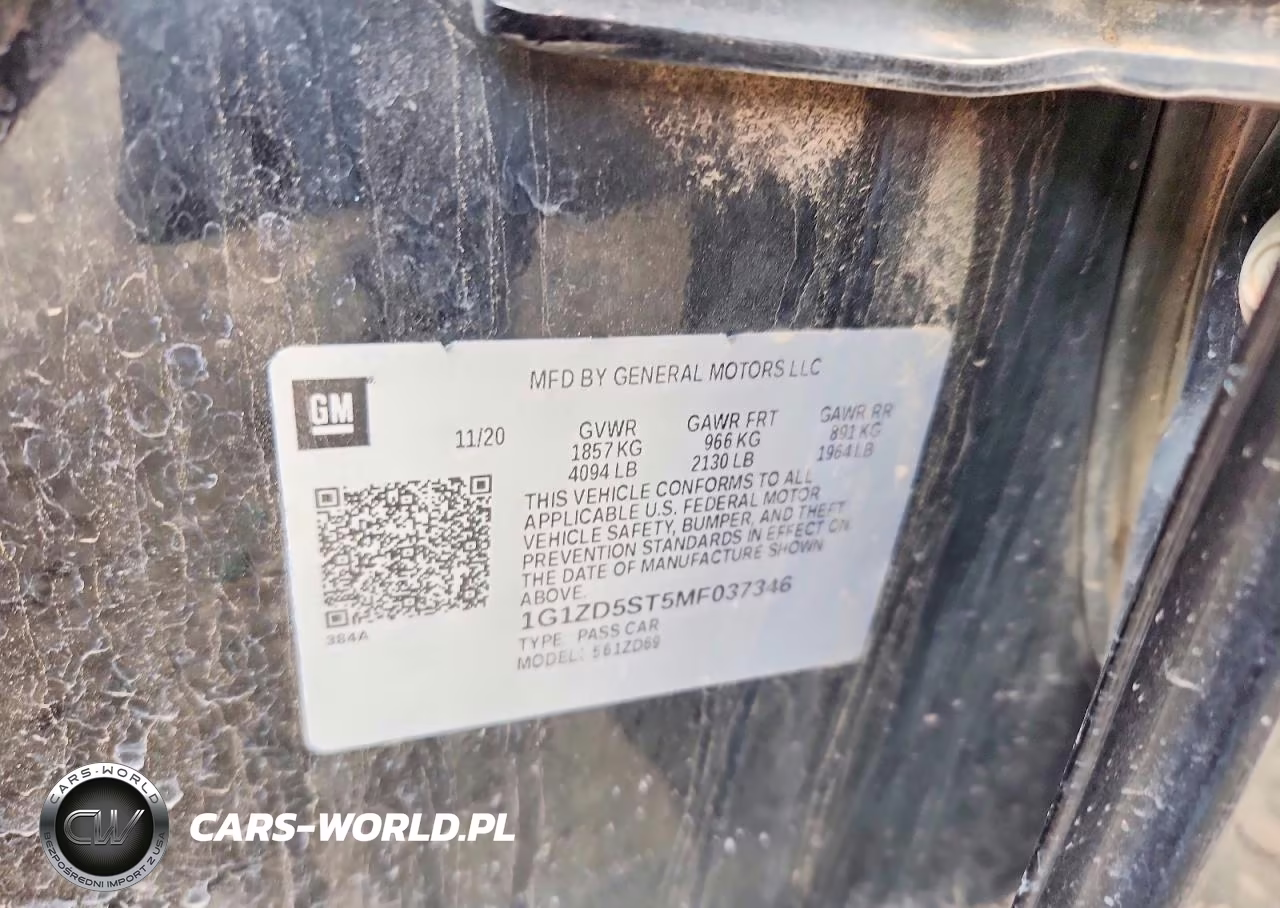 2021 Chevrolet Malibu Lt VIN:1G1ZD5ST5MF037346 - 12