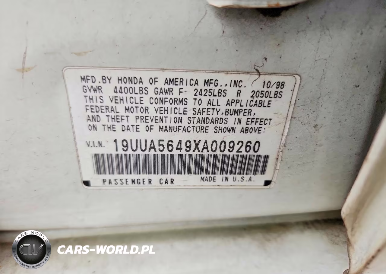 1999 Acura 3.2Tl VIN:19UUA5649XA009260 - 12