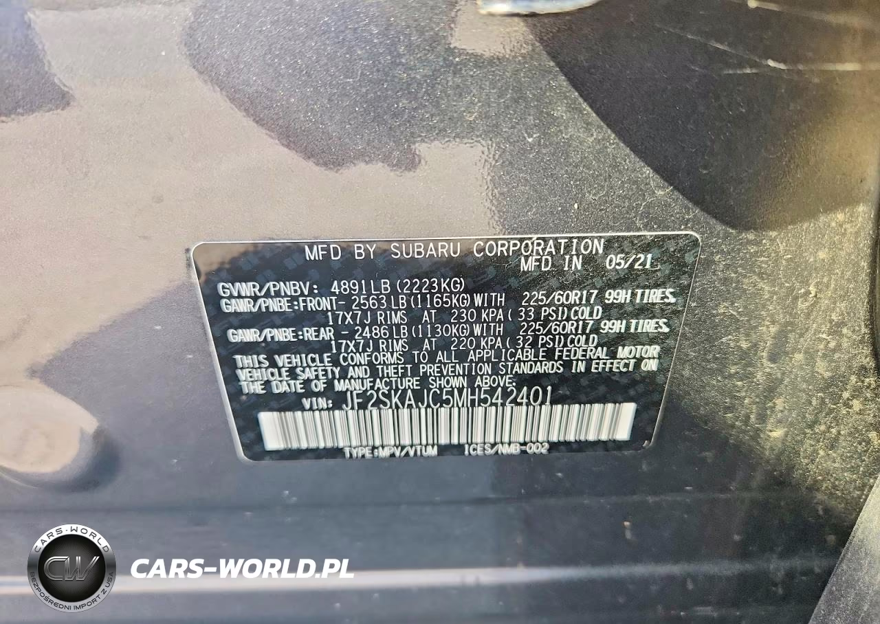 2021 Subaru Forester Premium VIN:JF2SKAJC5MH542401 - 12