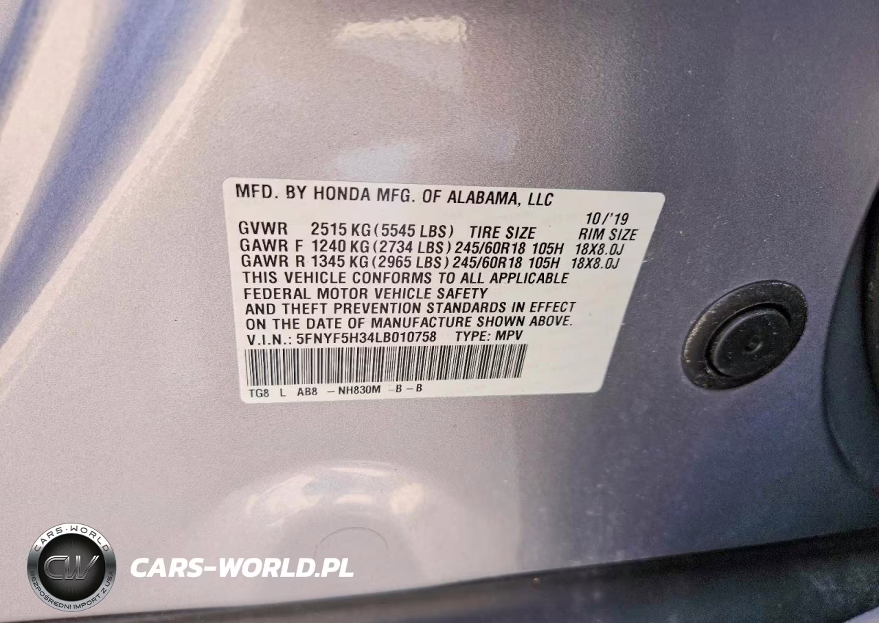 2020 Honda Pilot Ex VIN:5FNYF5H34LB010758 - 13
