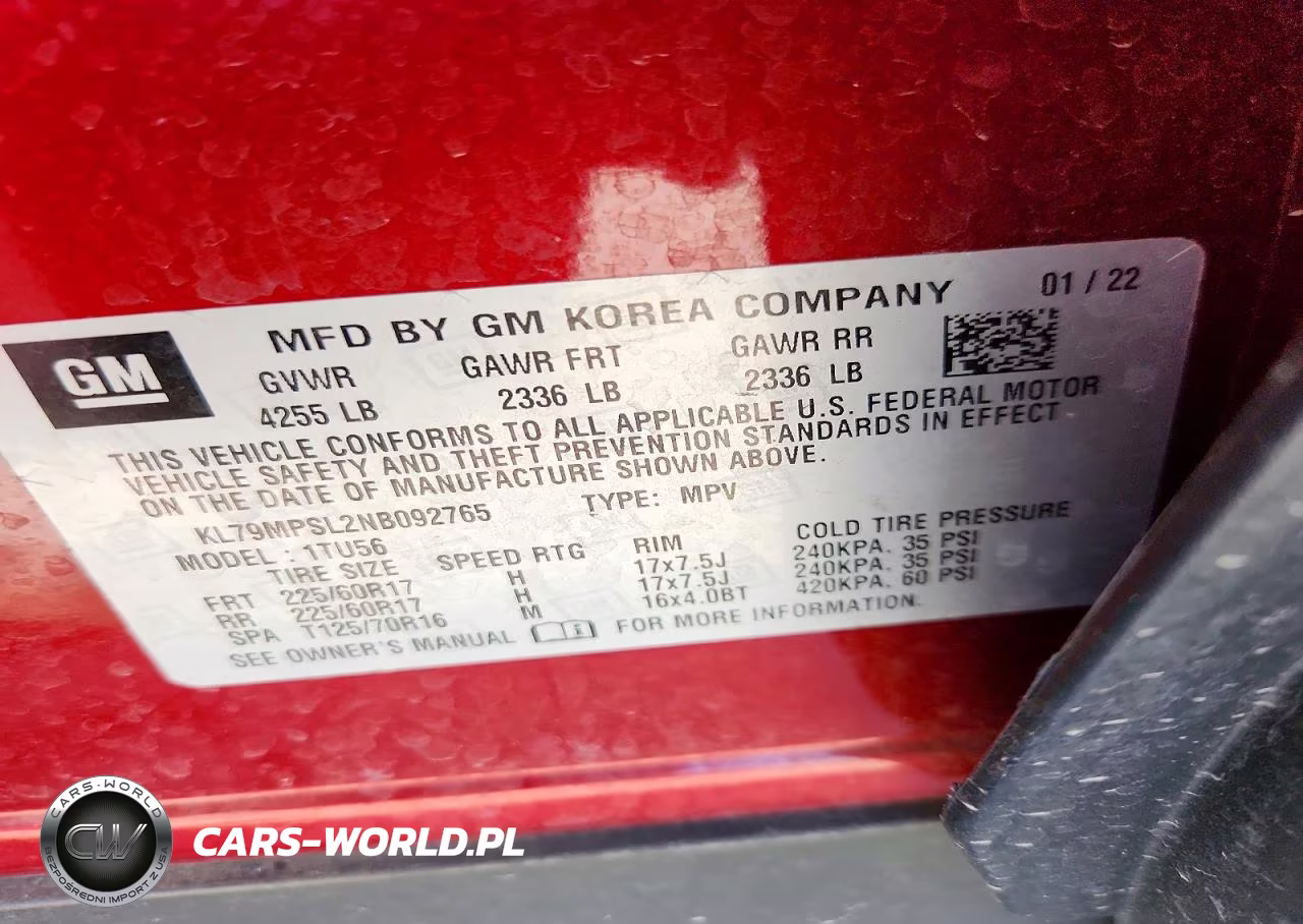 2022 Chevrolet Trailblazer Lt VIN:KL79MPSL2NB092765 - 13