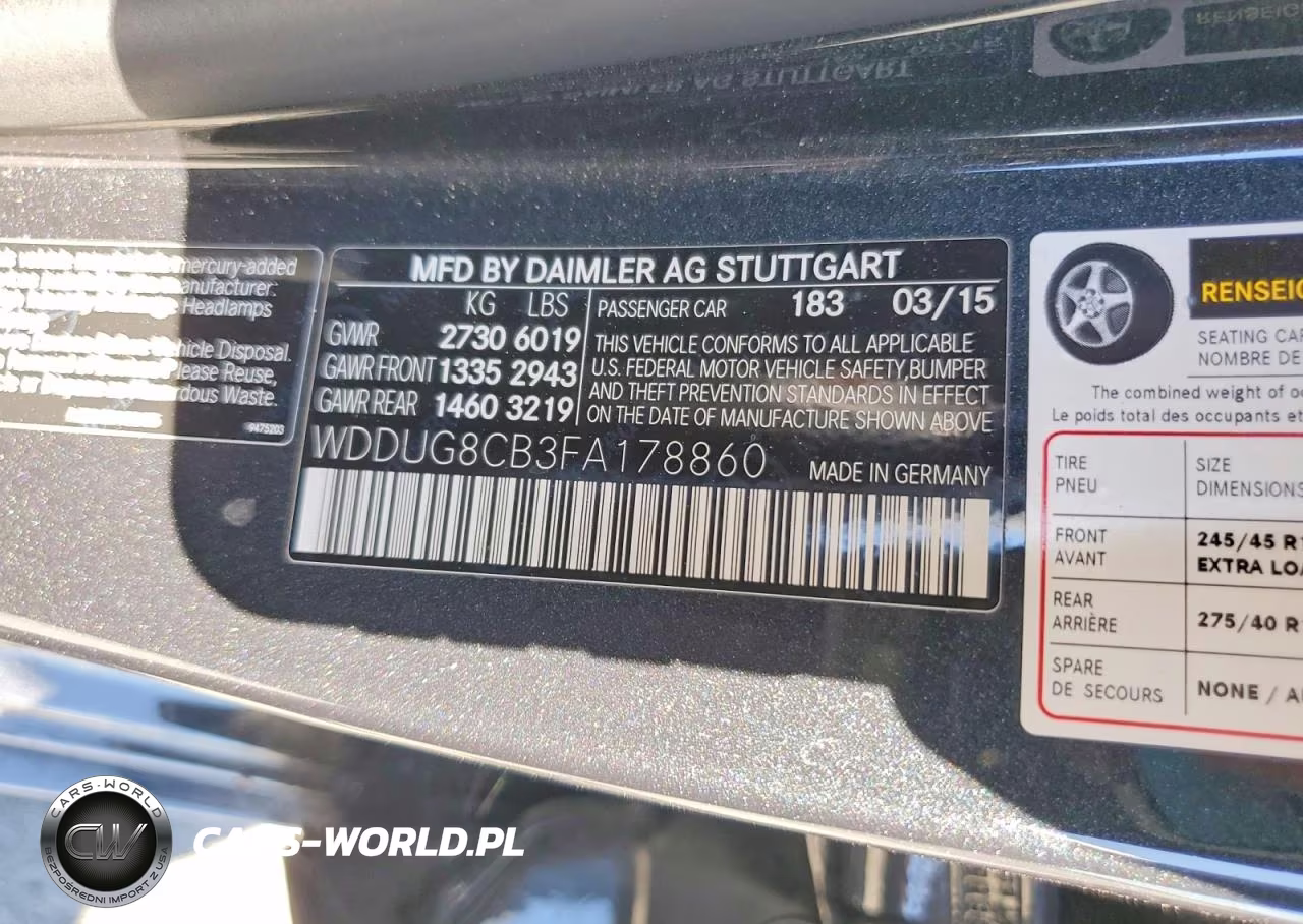 2015 Mercedes-Benz S 550 VIN:WDDUG8CB3FA178860 - 12