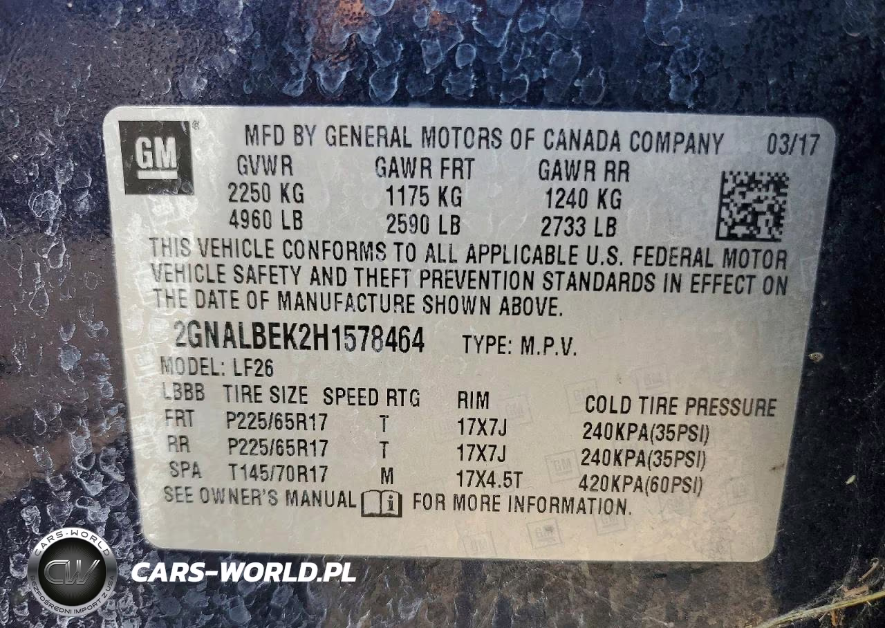 2017 Chevrolet Equinox Ls VIN:2GNALBEK2H1578464 - 13
