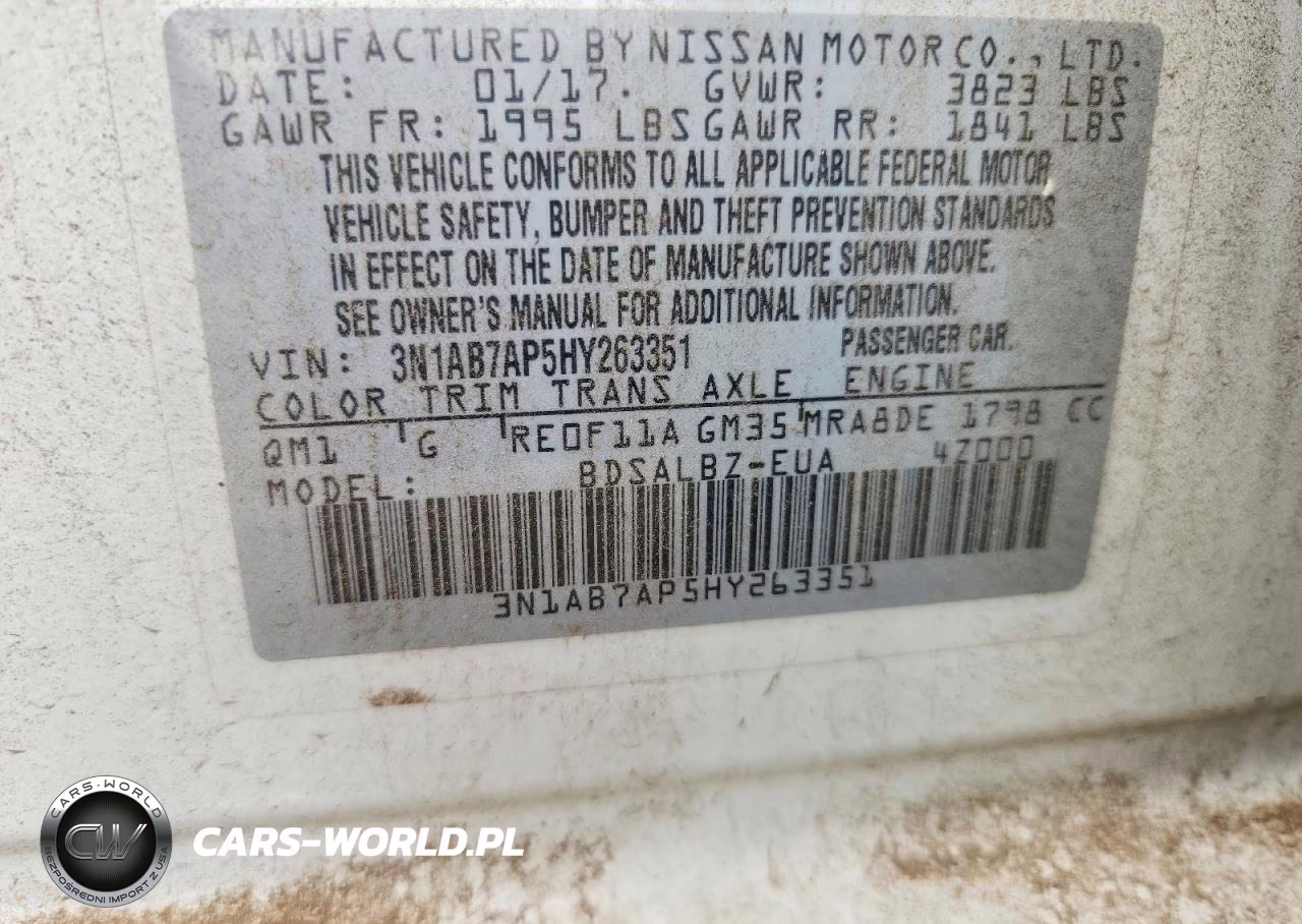 2017 Nissan Sentra S VIN:3N1AB7AP5HY263351 - 12