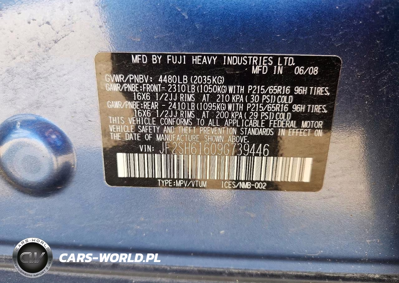 2009 Subaru Forester 2.5X VIN:JF2SH61609G739446 - 12