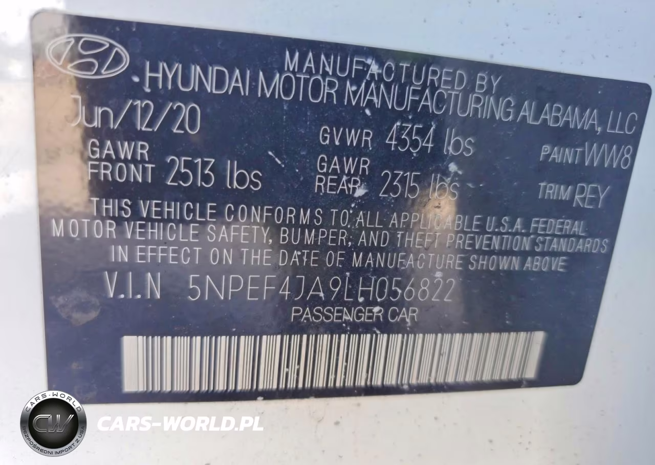 2020 Hyundai Sonata Sel VIN:5NPEF4JA9LH056822 - 12