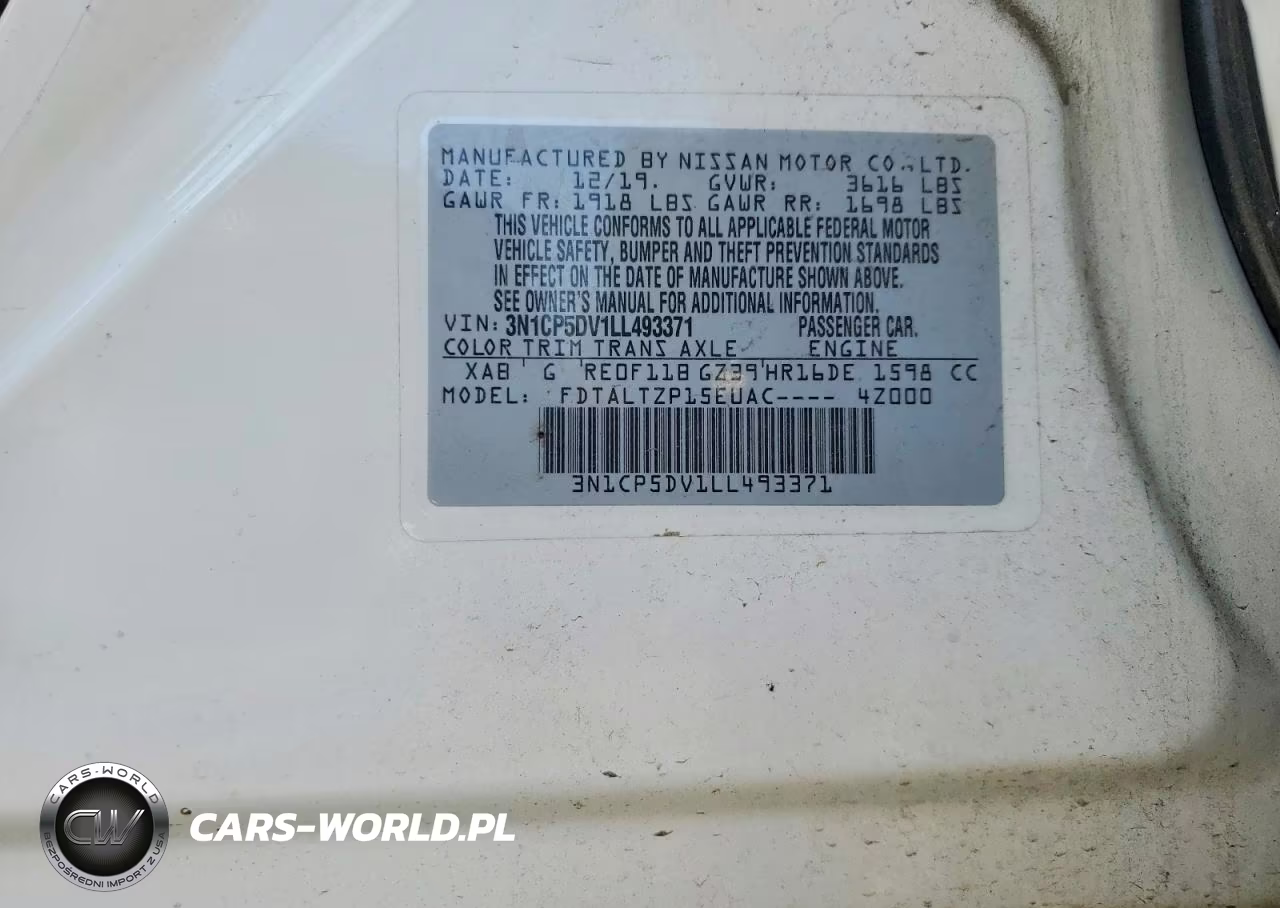 2020 Nissan Kicks Sr VIN:3N1CP5DV1LL493371 - 13