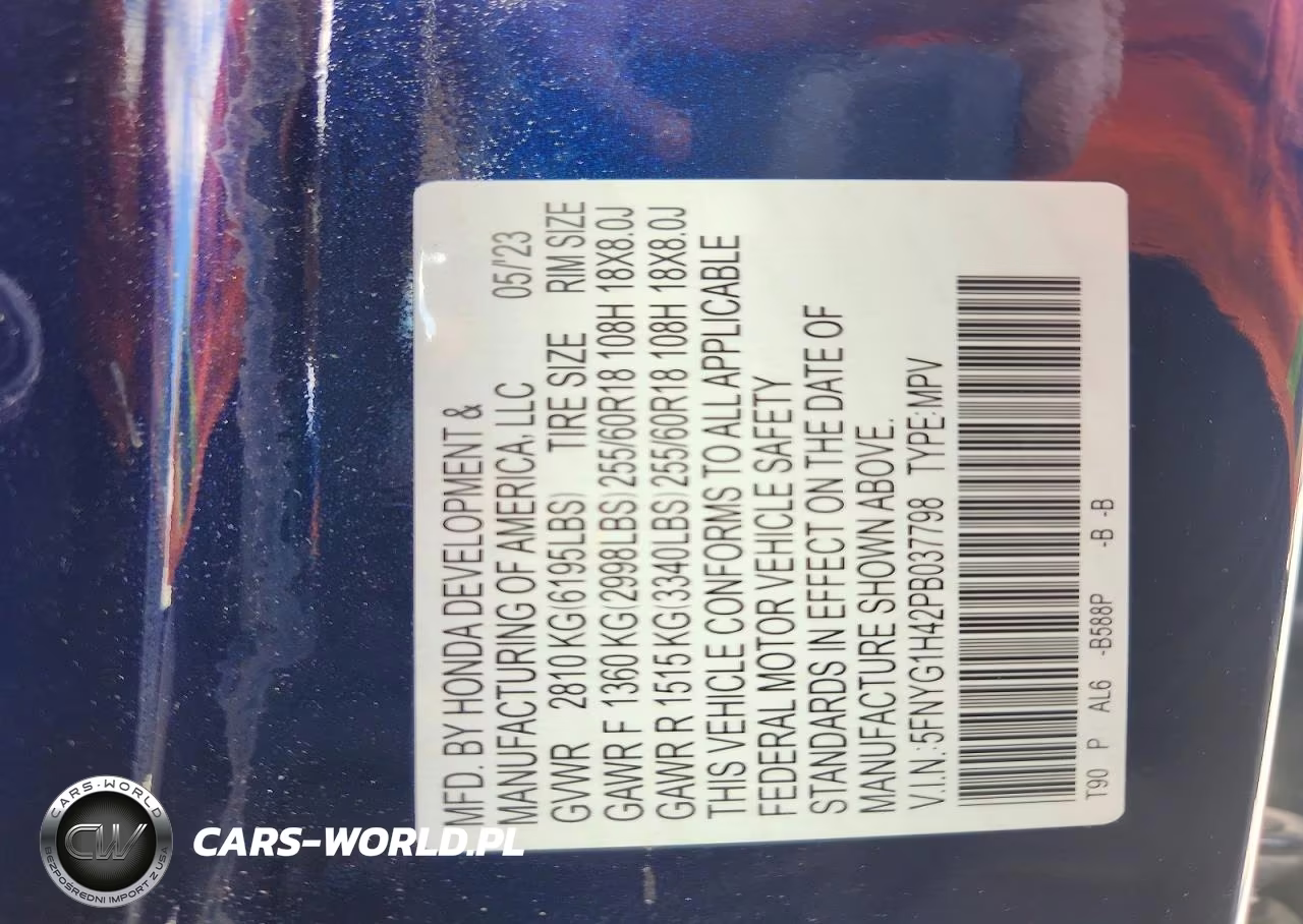 2023 Honda Pilot Exl VIN:5FNYG1H42PB037798 - 13