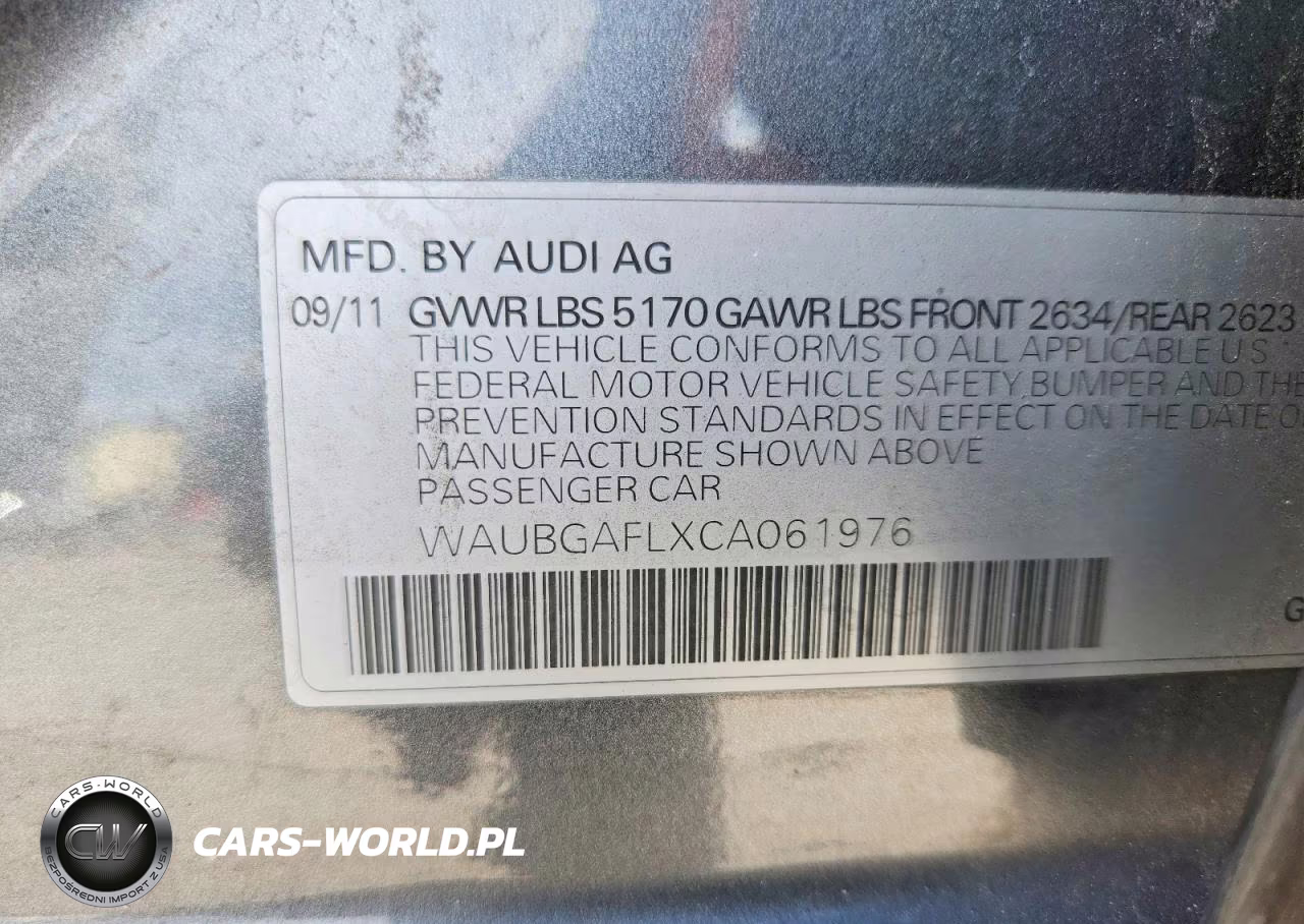2012 Audi S4 Premium Plus VIN:WAUBGAFLXCA061976 - 12