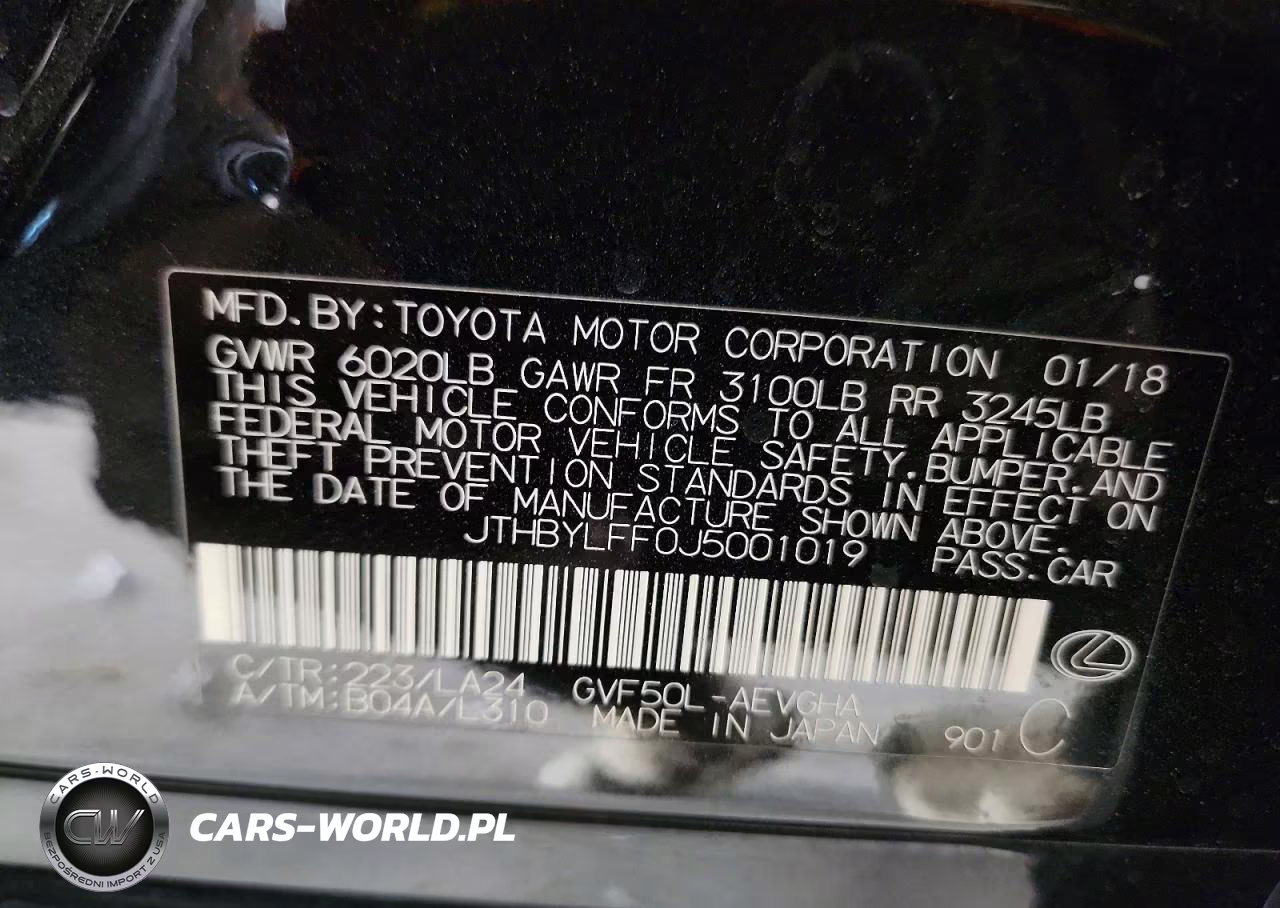 2018 Lexus Ls 500H VIN:JTHBYLFF0J5001019 - 12