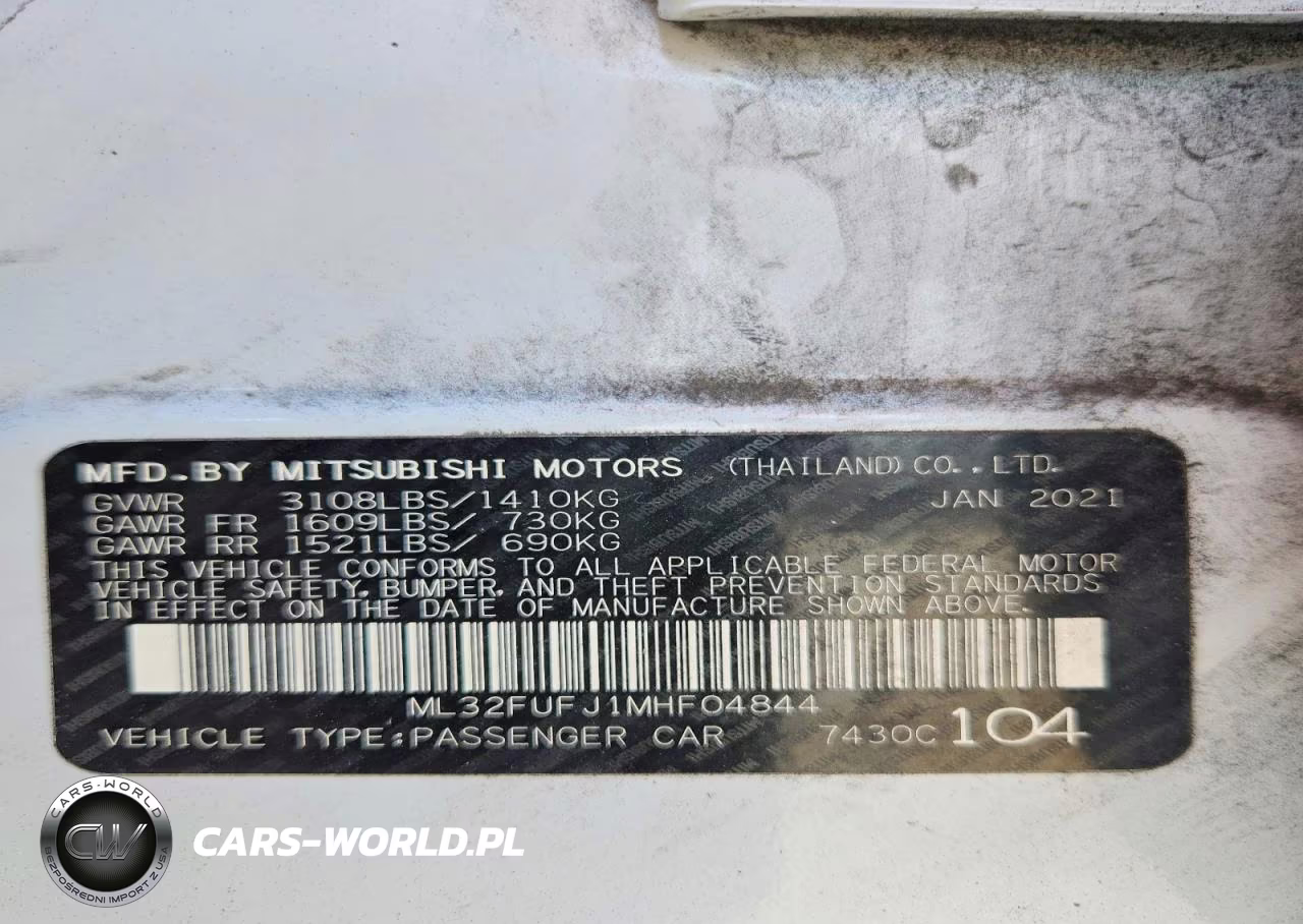 2021 Mitsubishi Mirage G4 Es VIN:ML32FUFJ1MHF04844 - 12