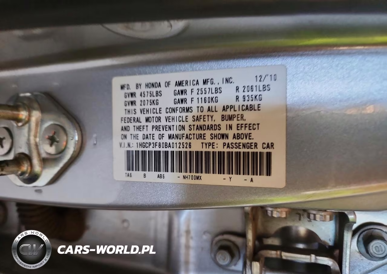 2011 Honda Accord Exl VIN:1HGCP3F80BA012526 - 12