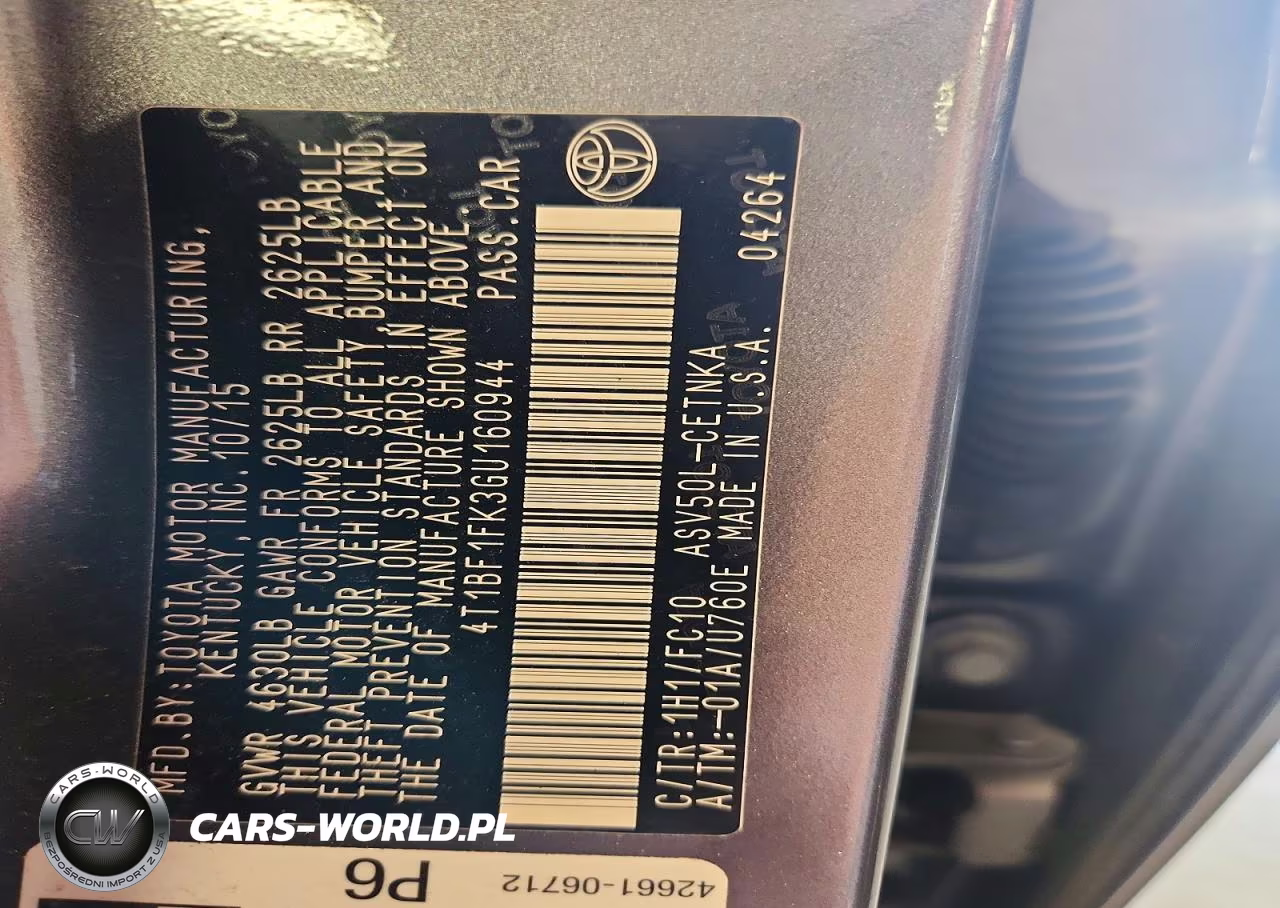 2016 Toyota Camry Le VIN:4T1BF1FK3GU160944 - 12