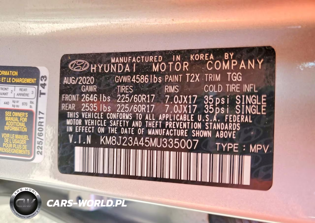 2021 Hyundai Tucson Se VIN:KM8J23A45MU335007 - 14