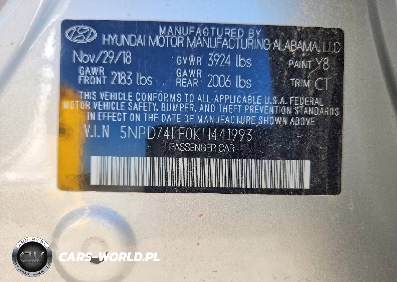 2019 Hyundai Elantra Se VIN:5NPD74LF0KH441993 - 13