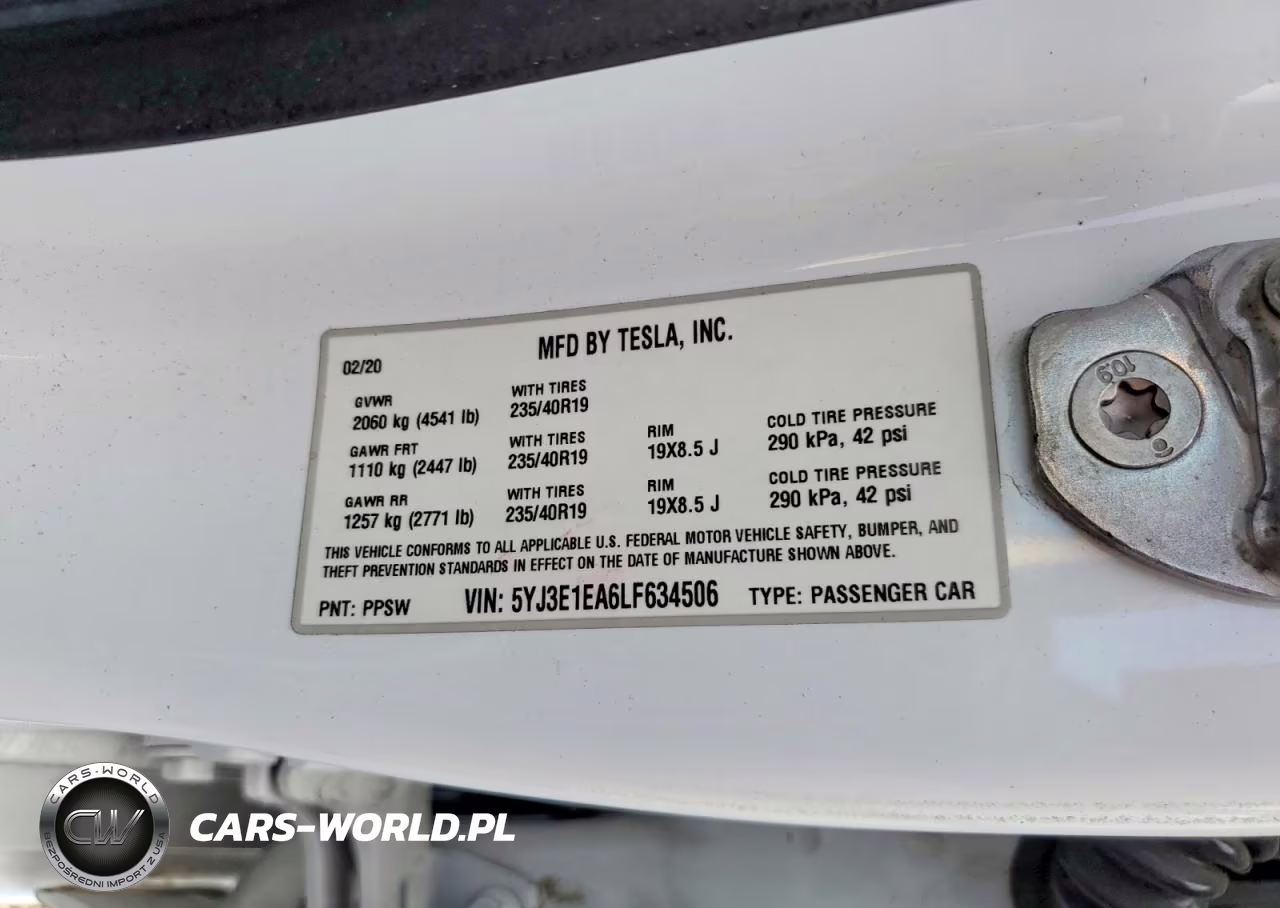 2020 Tesla Model 3 VIN:5YJ3E1EA6LF634506 - 13