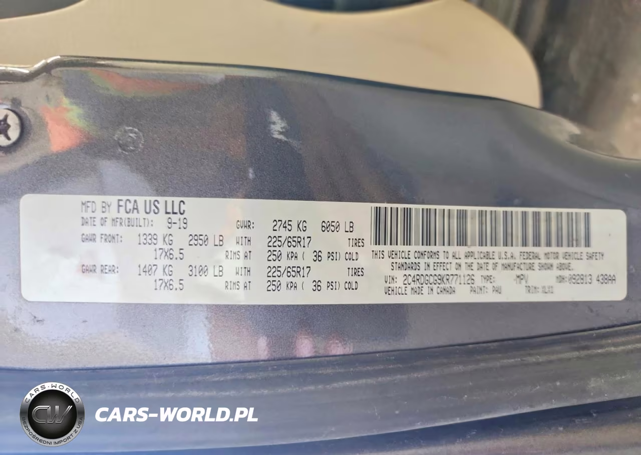 2019 Dodge Grand Caravan Sxt VIN:2C4RDGCG9KR771126 - 13