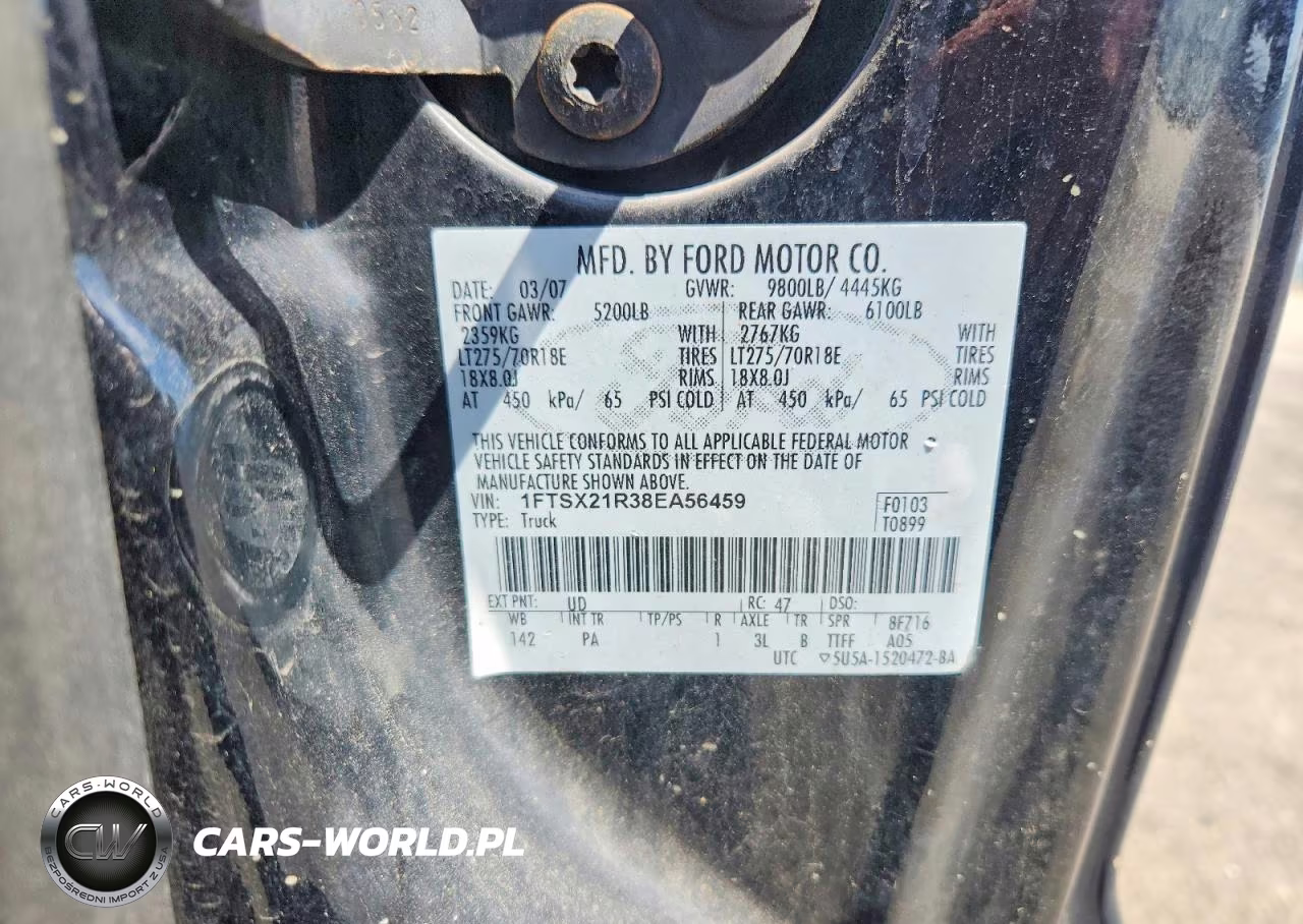 2008 Ford F250 Super Duty VIN:1FTSX21R38EA56459 - 12