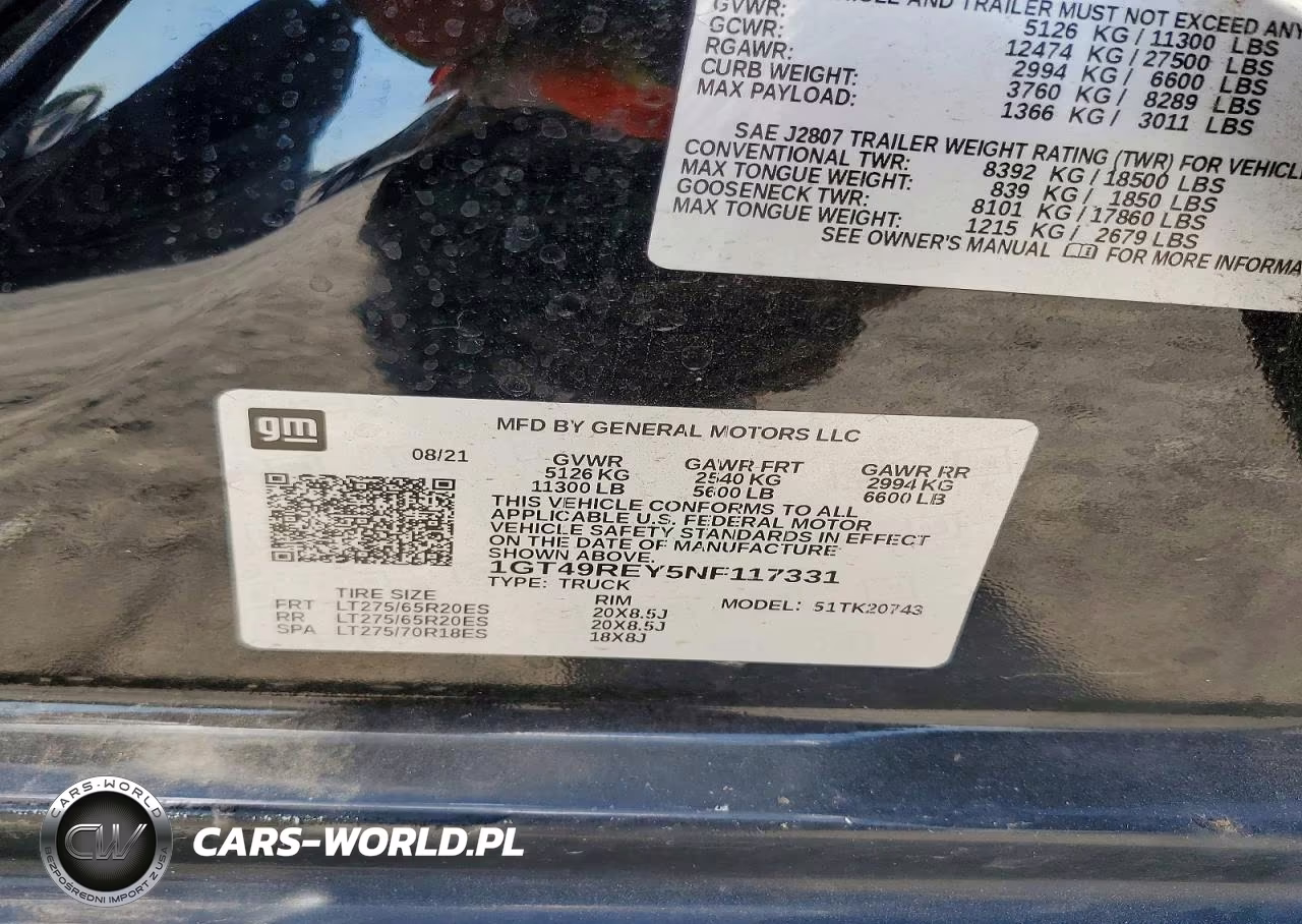 2022 GMC Sierra K2500 Denali VIN:1GT49REY5NF117331 - 13