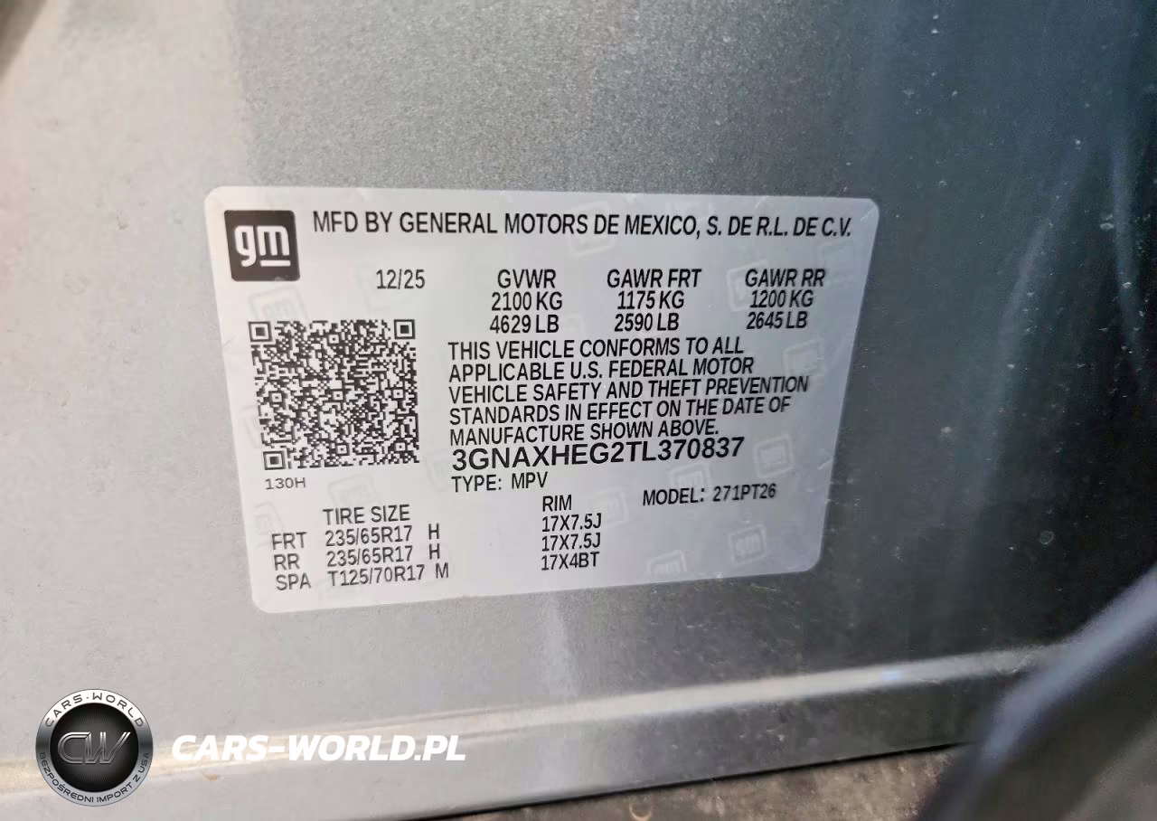 2026 Chevrolet Equinox Lt VIN:3GNAXHEG2TL370837 - 14
