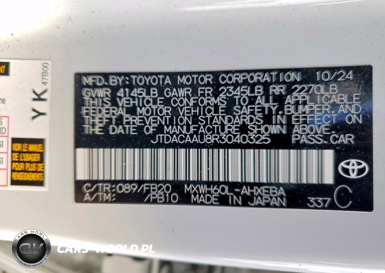 2024 Toyota Prius Le VIN:JTDACAAU8R3040325 - 12