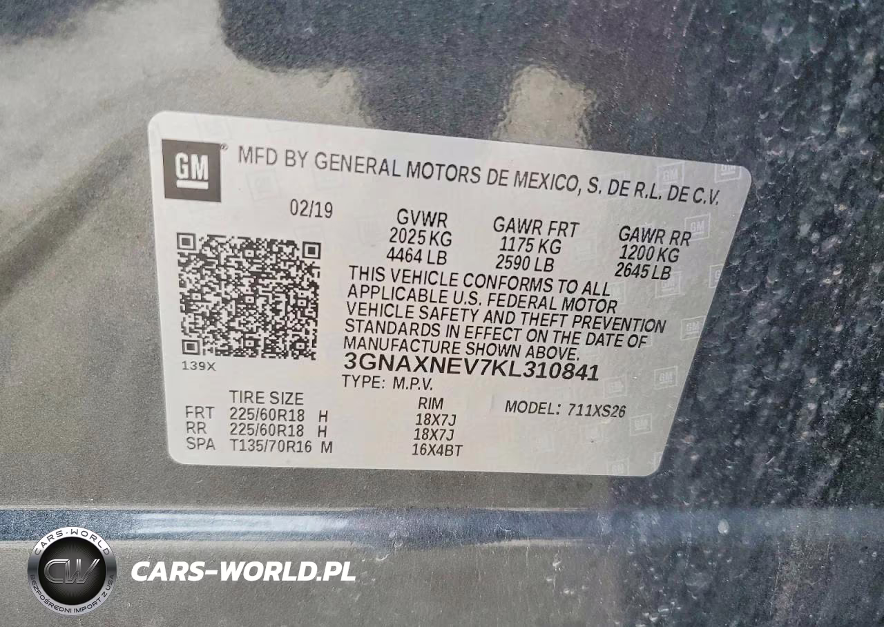 2019 Chevrolet Equinox Premier VIN:3GNAXNEV7KL310841 - 14