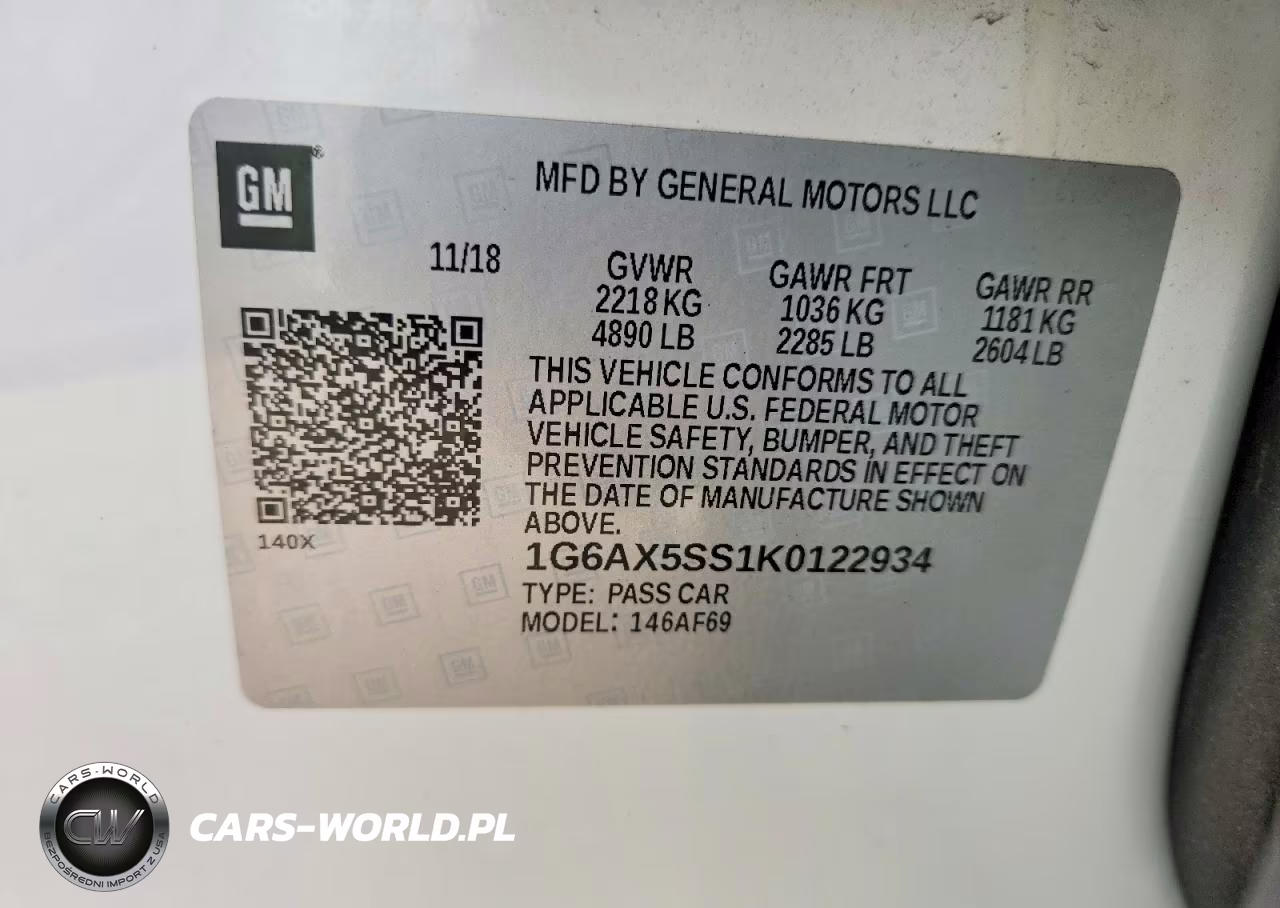 2019 Cadillac Cts Luxury VIN:1G6AX5SS1K0122934 - 12