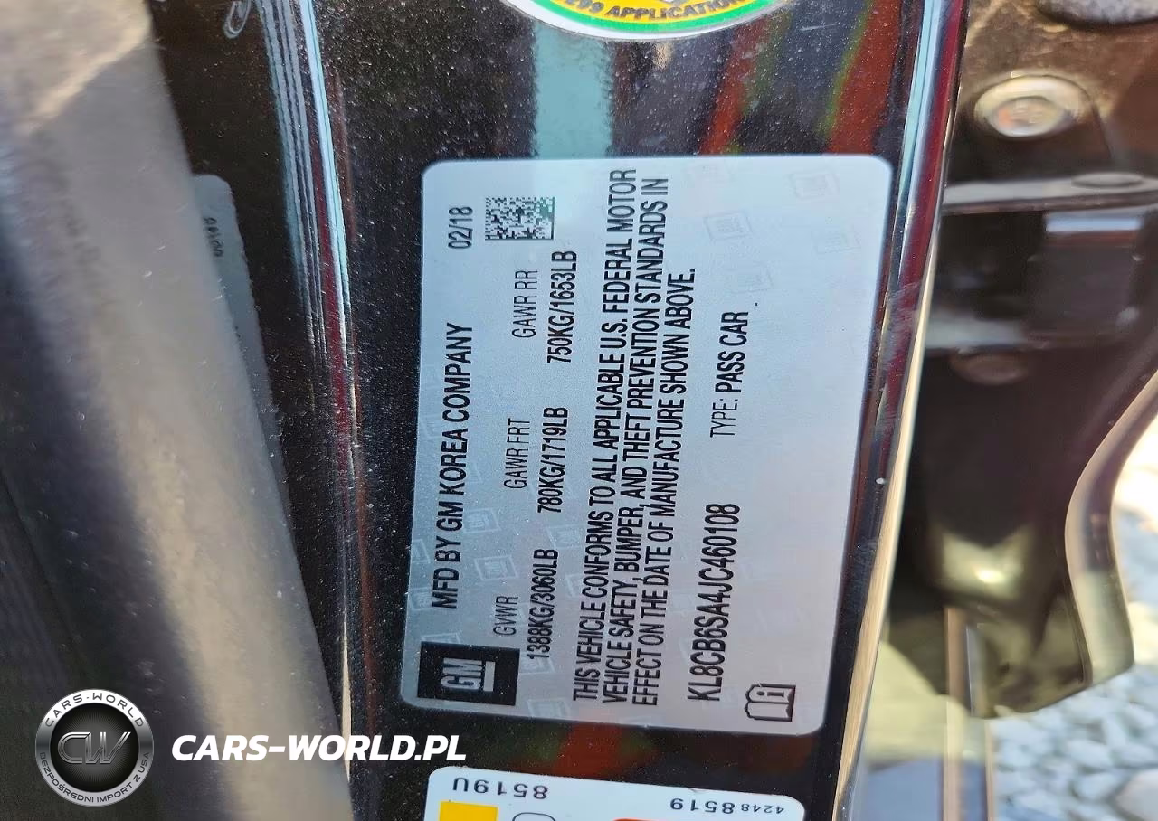2018 Chevrolet Spark Ls VIN:KL8CB6SA4JC460108 - 12