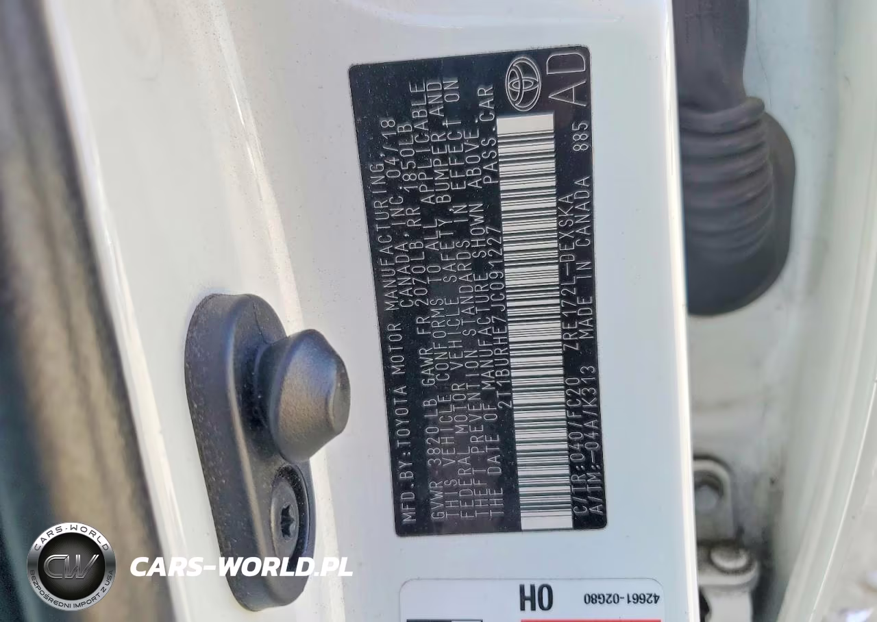 2018 Toyota Corolla Se VIN:2T1BURHE7JC091227 - 12