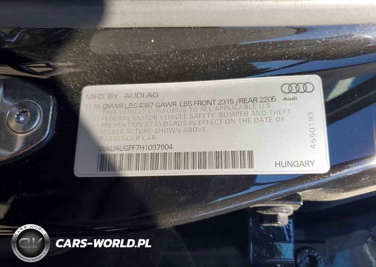 2017 Audi A3 Premium VIN:WAUAUGFF7H1037904 - 12